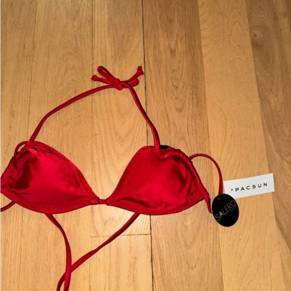 PacSun Vibrant Red Triangle Bikini Top
